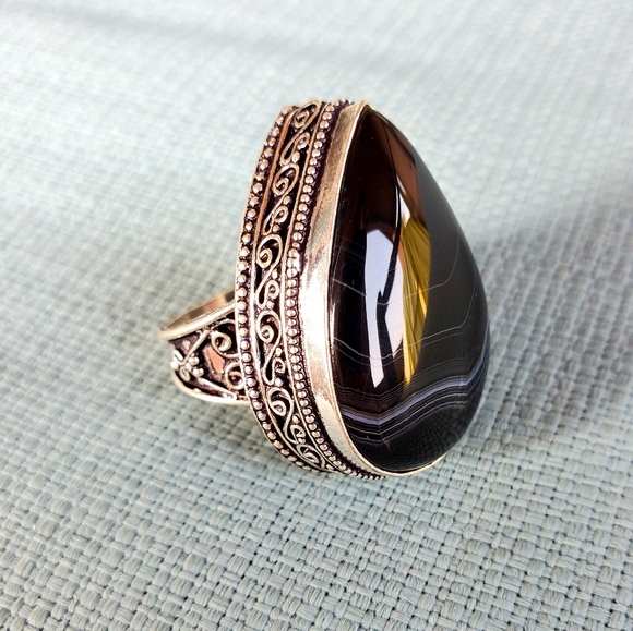 New Botswana Agate 925 Silver Ring. - Picture 7 of 11